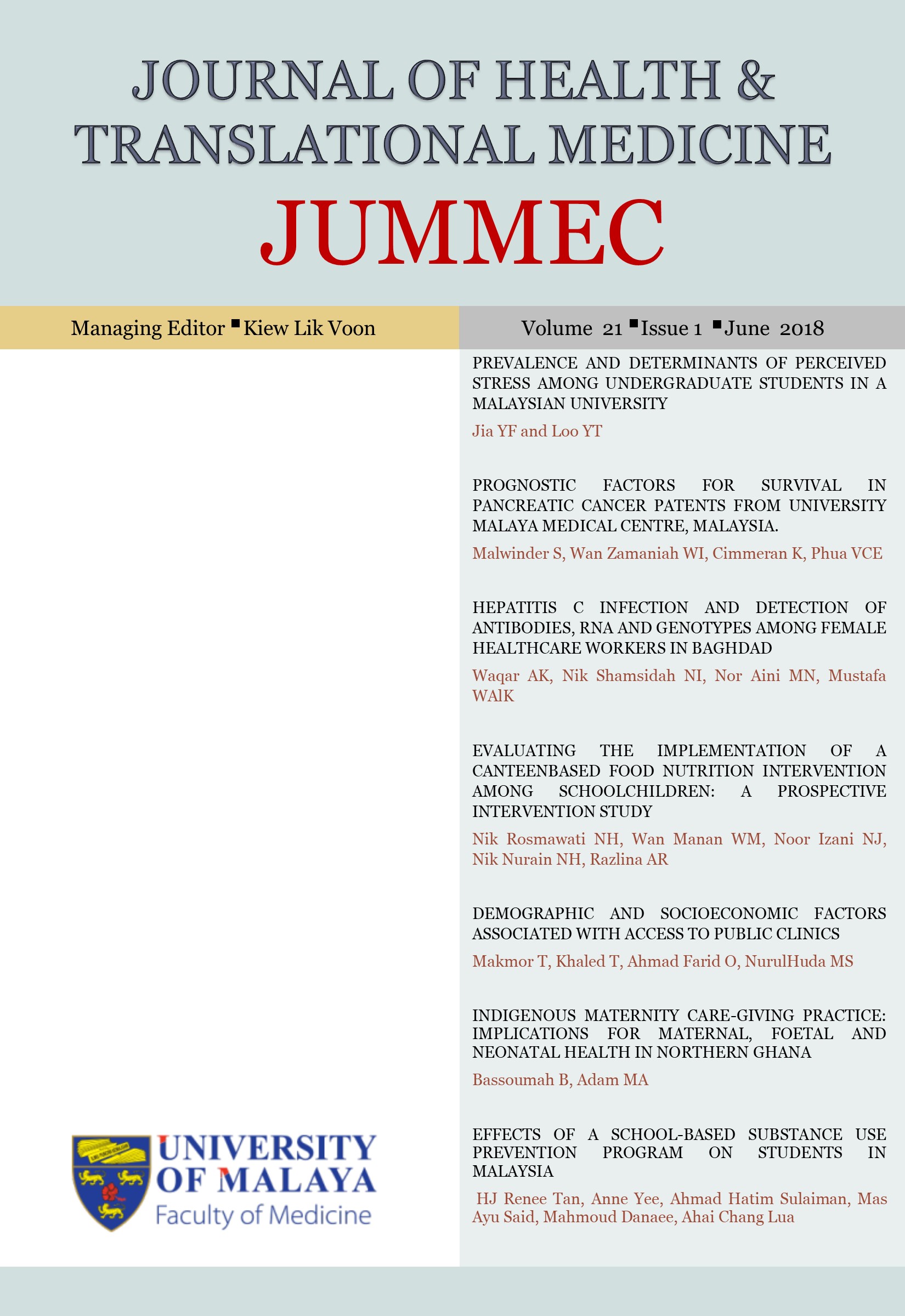 					View Vol. 21 No. 1 (2018)
				