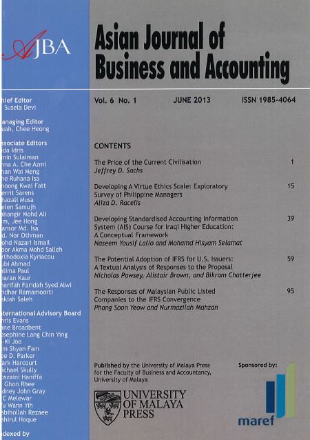 Vol. 6 No. 1 (2013) | Asian Journal of Business and Accounting