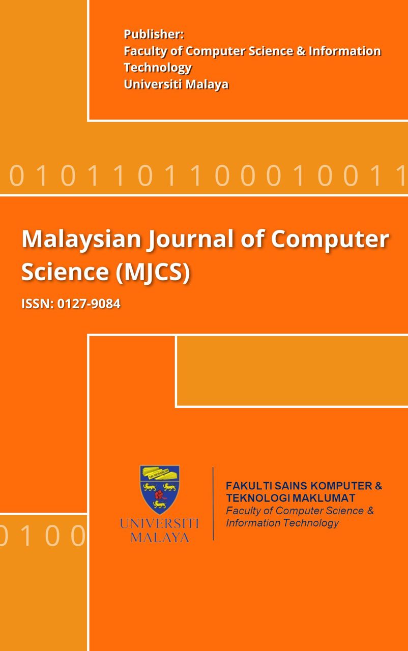 					View Vol. 9 No. 1 (1996): Malaysian Journal of Computer Science
				
