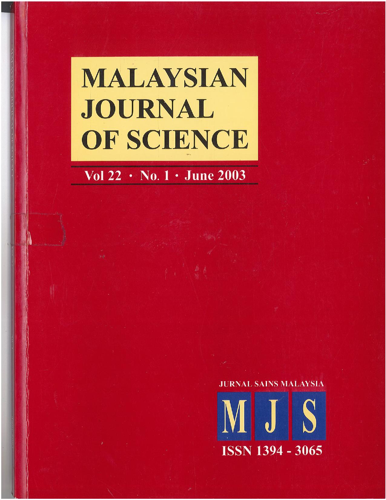 					View Vol. 22 No. 1 (2003)
				