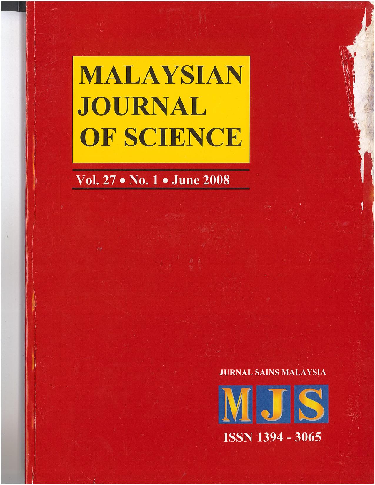 					View Vol. 27 No. 1 (2008)
				